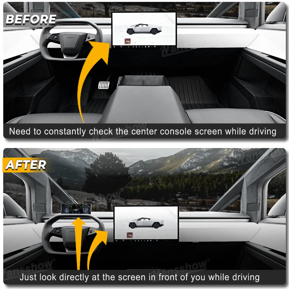 Tesla Cybertruck Dashboard Screen FC9 9 Inches Instrument Cluster Display| Hansshow