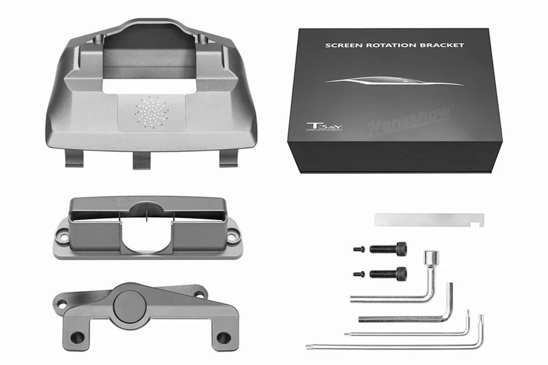 2017-2026 Tesla Model 3 & Model Y (MK1/Highland) Adjustable Aluminum Alloy Touch Screen Swivel Mounting Kit | Hansshow