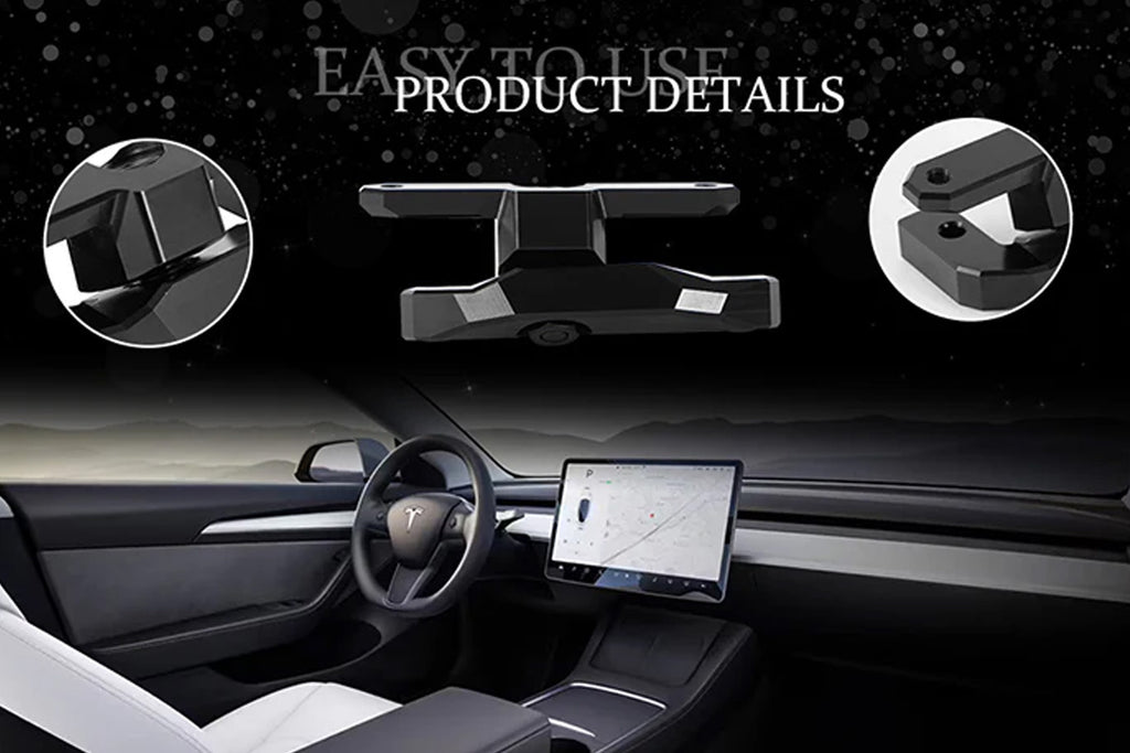 2017-2026 Tesla Model 3 & Model Y (MK1/Highland) Adjustable Aluminum Alloy Touch Screen Swivel Mounting Kit | Hansshow