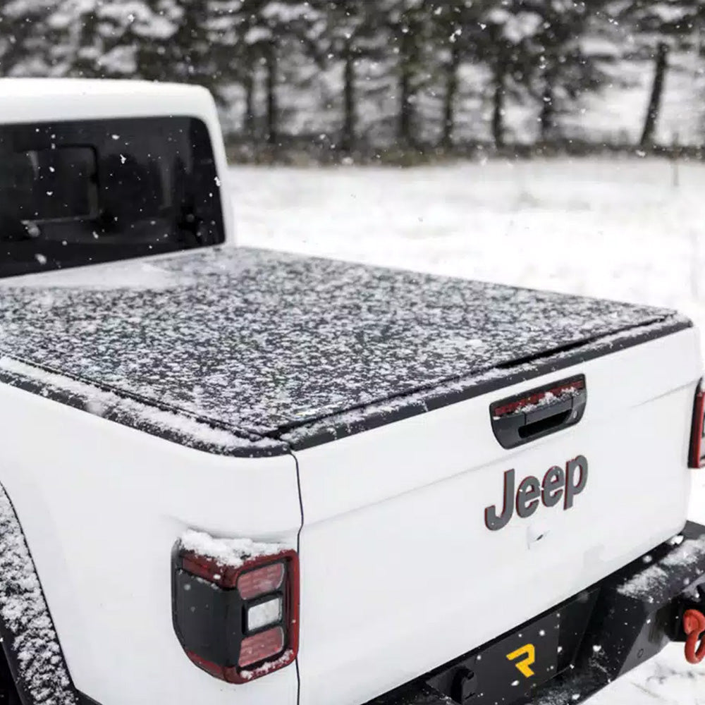 2020-2026 Jeep Gladiator (JT) Revolver X4s Matte Black Aluminum Tonneau Cover with T-Slot Rails | BAK Industries