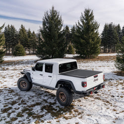2020-2026 Jeep Gladiator (JT) Revolver X4s Matte Black Aluminum Tonneau Cover with T-Slot Rails | BAK Industries
