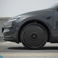2025+ Tesla Model Y (Juniper) HALODISC 2 Ready-to-Paint (RTP) Customizable Wheel Covers (Set of 4) | HALOBLK