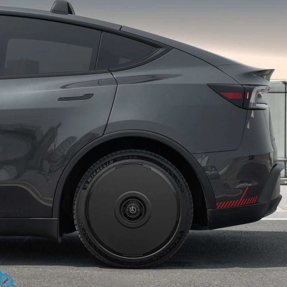 2025+ Tesla Model Y (Juniper) HALODISC 2 Ready-to-Paint (RTP) Customizable Wheel Covers (Set of 4) | HALOBLK