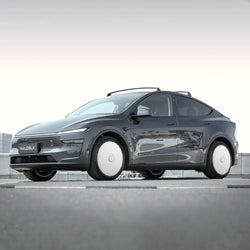 2025+ Tesla Model Y (Juniper) HALODISC 2 Ready-to-Paint (RTP) Customizable Wheel Covers (Set of 4) | HALOBLK