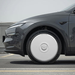 2025+ Tesla Model Y (Juniper) HALODISC 2 Ready-to-Paint (RTP) Customizable Wheel Covers (Set of 4) | HALOBLK