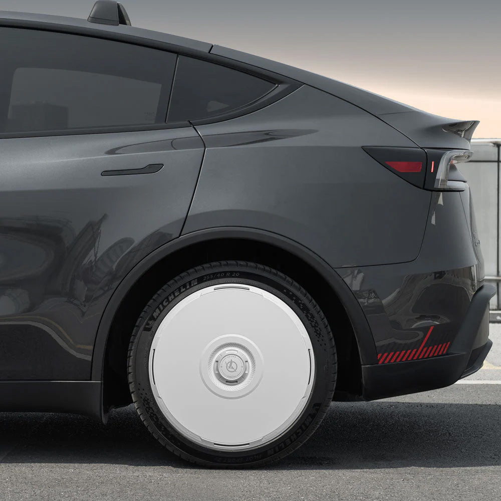 2025+ Tesla Model Y (Juniper) HALODISC 2 Ready-to-Paint (RTP) Customizable Wheel Covers (Set of 4) | HALOBLK