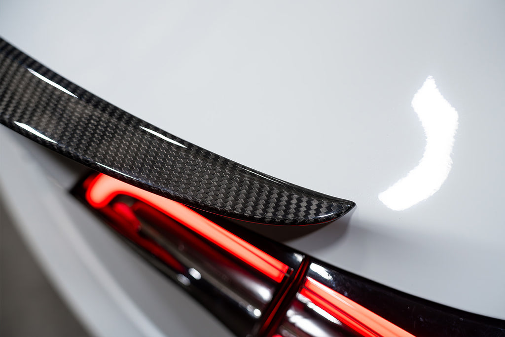 2017-2023 Tesla Model 3 (1st Gen) PF Style Dry Carbon Fiber Trunk Spoiler | FYBR Aerodynamics
