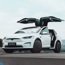 2015-2026 Tesla Model X HALODISC 2 Ready-to-Paint (RTP) Customizable Wheel Covers (Set of 4) | HALOBLK