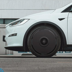 2015-2026 Tesla Model X HALODISC 2 Ready-to-Paint (RTP) Customizable Wheel Covers (Set of 4) | HALOBLK