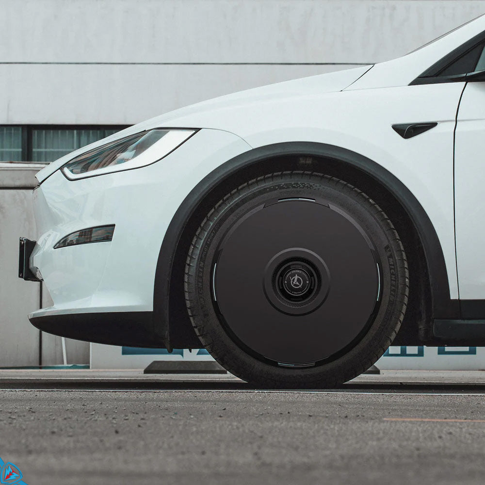 2015-2026 Tesla Model X HALODISC 2 Ready-to-Paint (RTP) Customizable Wheel Covers (Set of 4) | HALOBLK