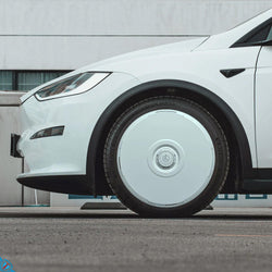2015-2026 Tesla Model X HALODISC 2 Ready-to-Paint (RTP) Customizable Wheel Covers (Set of 4) | HALOBLK