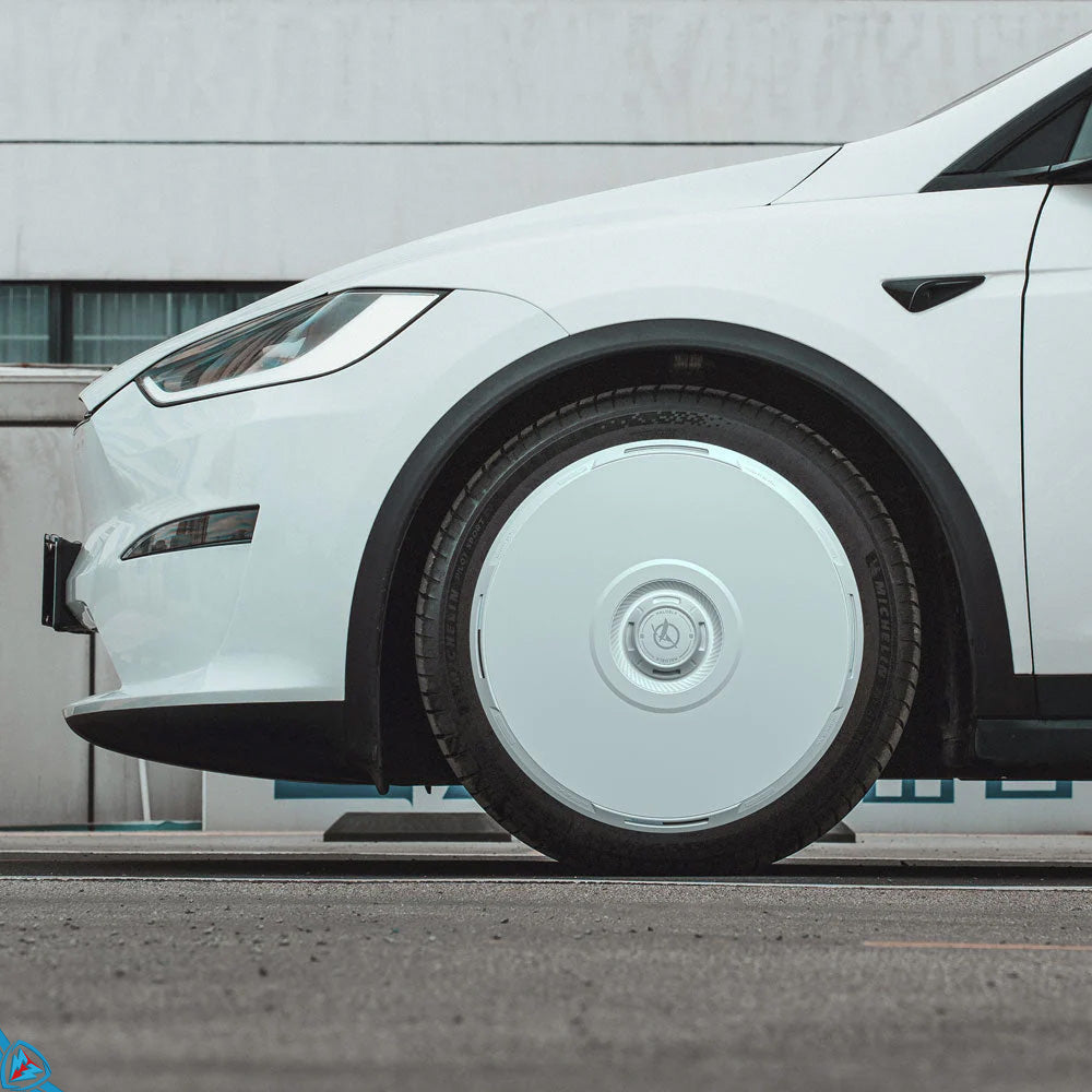 2015-2026 Tesla Model X HALODISC 2 Ready-to-Paint (RTP) Customizable Wheel Covers (Set of 4) | HALOBLK