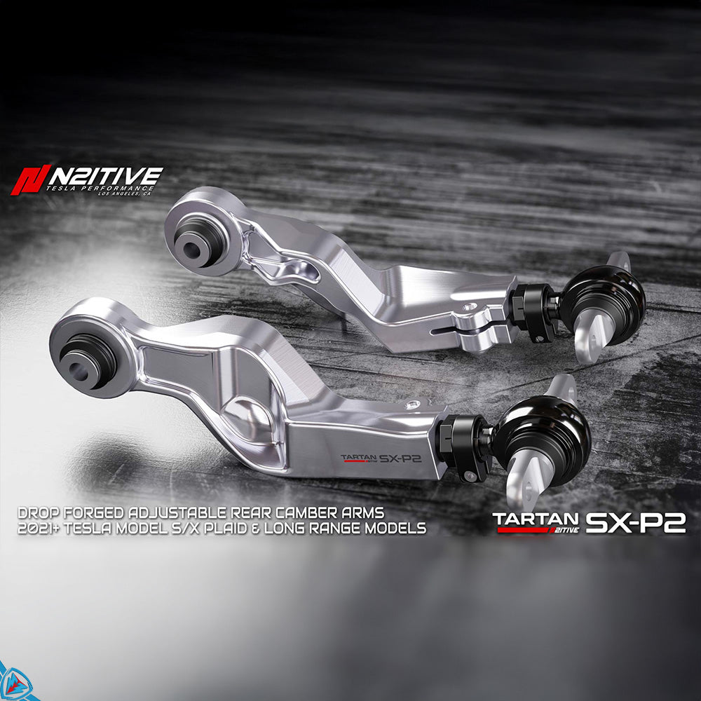 N2itive 02/2021+ Tesla Model X / S TARTAN Rear Camber Arms SX-P2 (Pair)