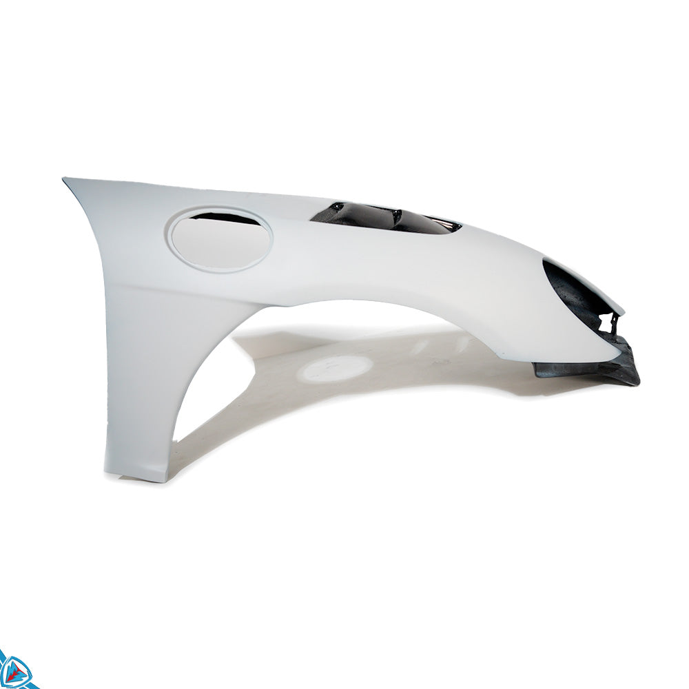 2017-2025 Porsche 718 Cayman & Boxster (982) to GT4 RS Style Fender Conversion Kit with Carbon Fiber Vent Louvers Secondary image