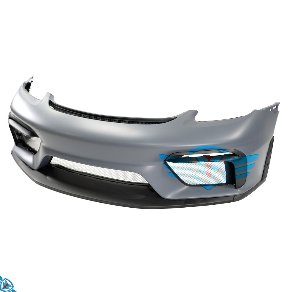 2017-2024 Porsche 718 Boxster & Cayman (982) GT4 Style Polypropylene Front Bumper Conversion Kit | E3Tuning
