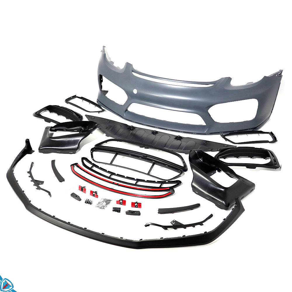 2013-2016 Porsche Boxster & Cayman (981) to GT4 Style Front Bumper Conversion [Includes LED DRLs] Main image