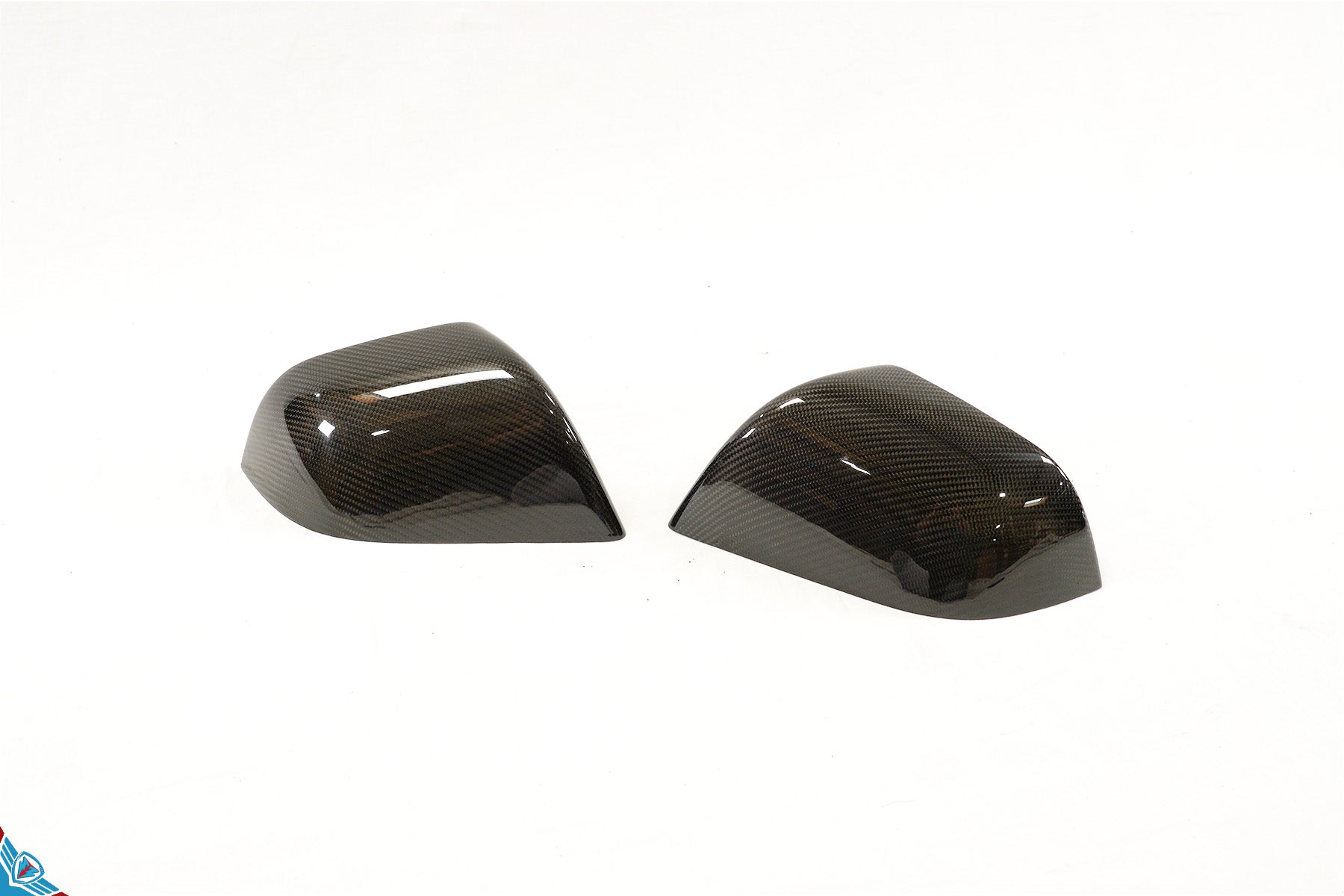 2017-2024 Tesla Model 3 & Model Y (MK1) OEM Style Dry Carbon Fiber Mirror Cover Overlays | FYBR Aerodynamics Main image