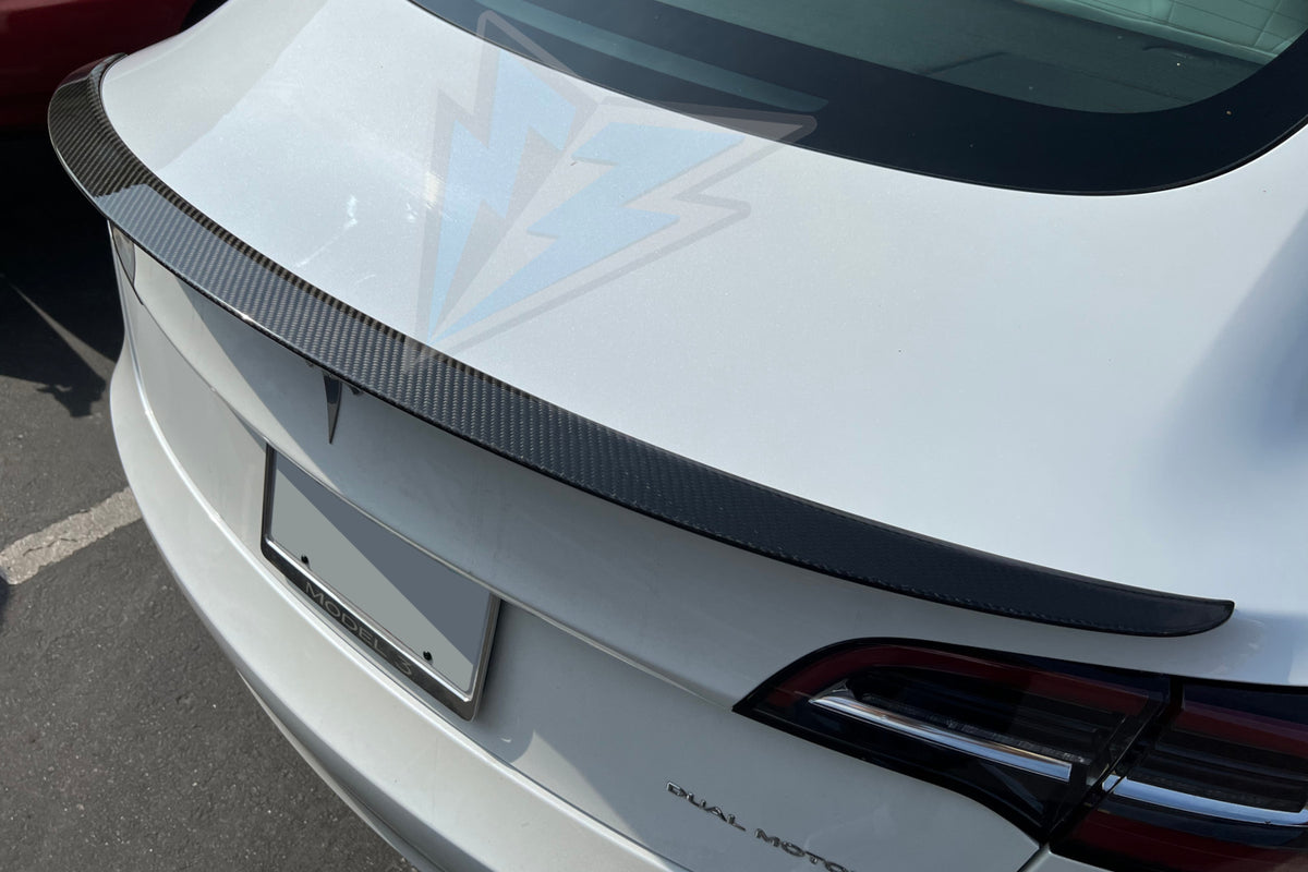 Tesla Model 3 (1st Gen) PF Style Dry Carbon Trunk Spoiler FYBR Aero