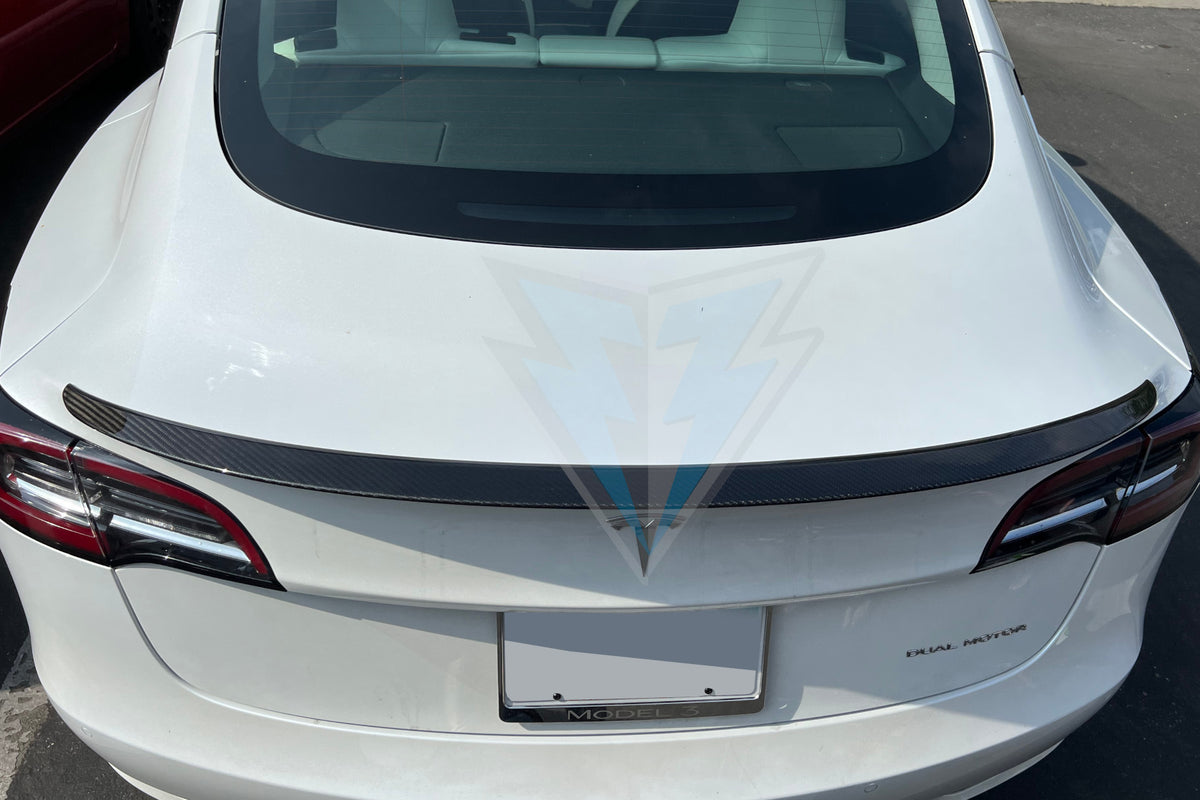 Tesla Model 3 (1st Gen) PF Style Dry Carbon Trunk Spoiler FYBR Aero