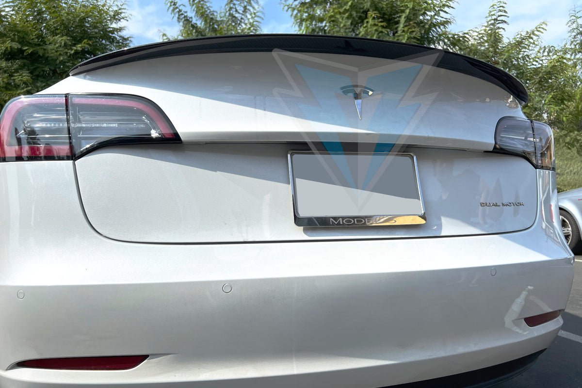 Tesla Model 3 (1st Gen) PF Style Dry Carbon Trunk Spoiler FYBR Aero