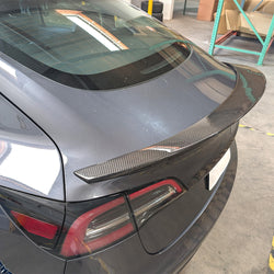 2017-2023 Tesla Model 3 (Legacy) AR Style High Kick Carbon Fiber Trunk Spoiler | FYBR Aerodynamics