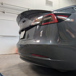 2017-2023 Tesla Model 3 (Legacy) AR Style High Kick Carbon Fiber Trunk Spoiler | FYBR Aerodynamics