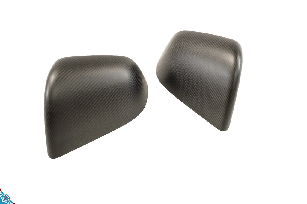 2017-2024 Tesla Model 3 & Model Y (MK1) OEM Style Dry Carbon Fiber Mirror Cover Overlays | FYBR Aerodynamics