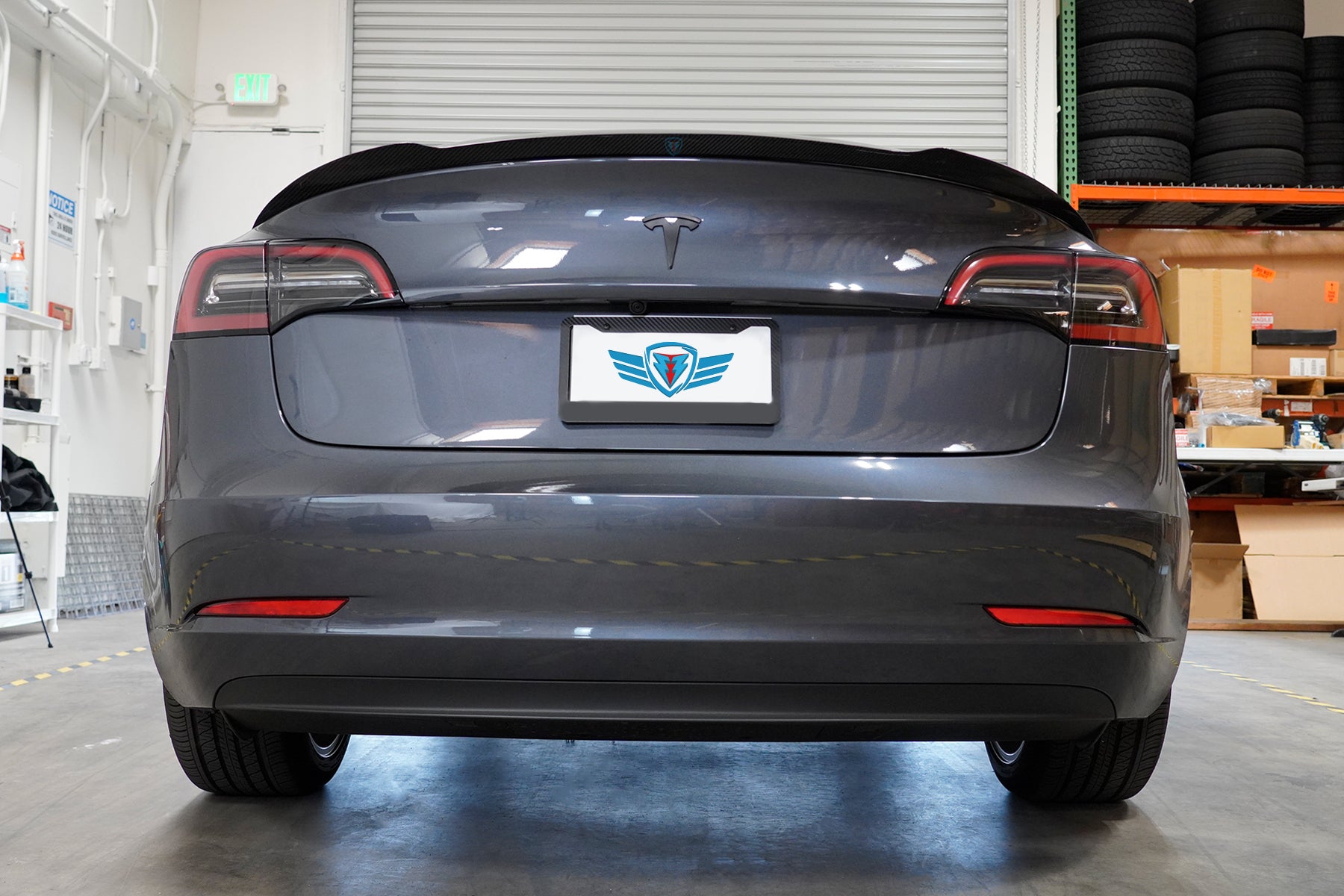 2017-2023 Tesla Model 3 (MK1) CS Style Carbon Fiber Trunk Spoiler | FYBR Aerodynamics Secondary image