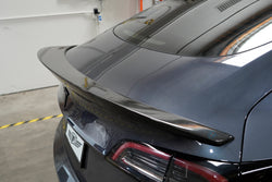 2017-2026 Tesla Model 3 (MK1 / Highland) MX High Kick Carbon Fiber Trunk Spoiler | FYBR Aerodynamics