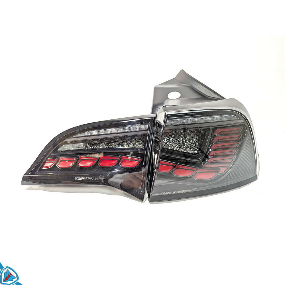Tesla Model Y & Model 3 (Up to 2023) Sequential Dragon Scale GTS Style Tail Lights Secondary image