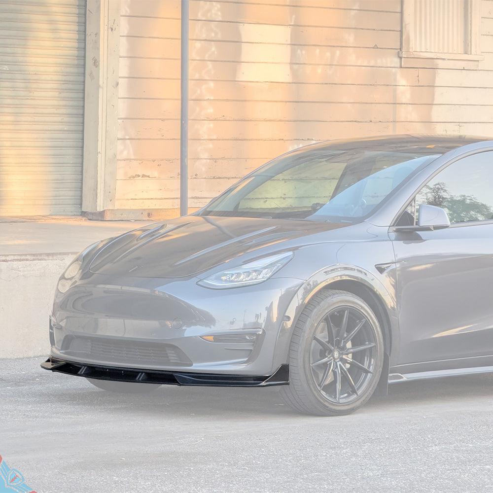 Tesla Model Y EVF Dry Carbon Fiber Front Lip | EVFuel