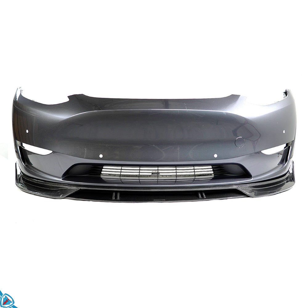 2020-2024 Tesla Model Y (1st Gen) EVF Style Dry Carbon Fiber Front Lip | EVFuel
