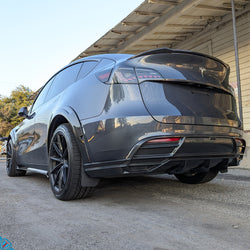 2020-2024 Tesla Model Y (1st-Gen) EVF Style Dry Carbon Fiber Rear Diffuser | EVFuel