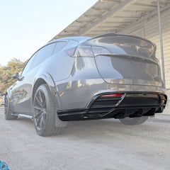 Tesla Model Y EVF Dry Carbon Fiber Rear Diffuser | EVFuel