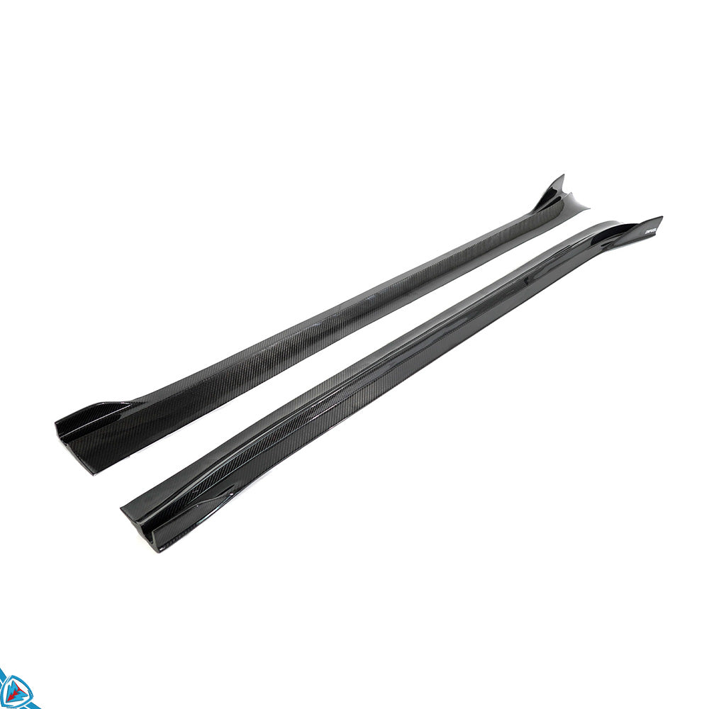 2020-2024 Tesla Model Y (1st-Gen) Sport Style Dry Carbon Fiber Side Skirt Extensions | EVFuel