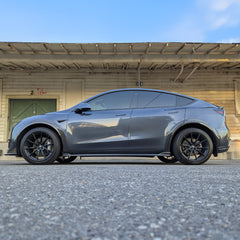 Tesla Model Y EVF Dry Carbon Fiber Side Skirt Extensions | EVFuel