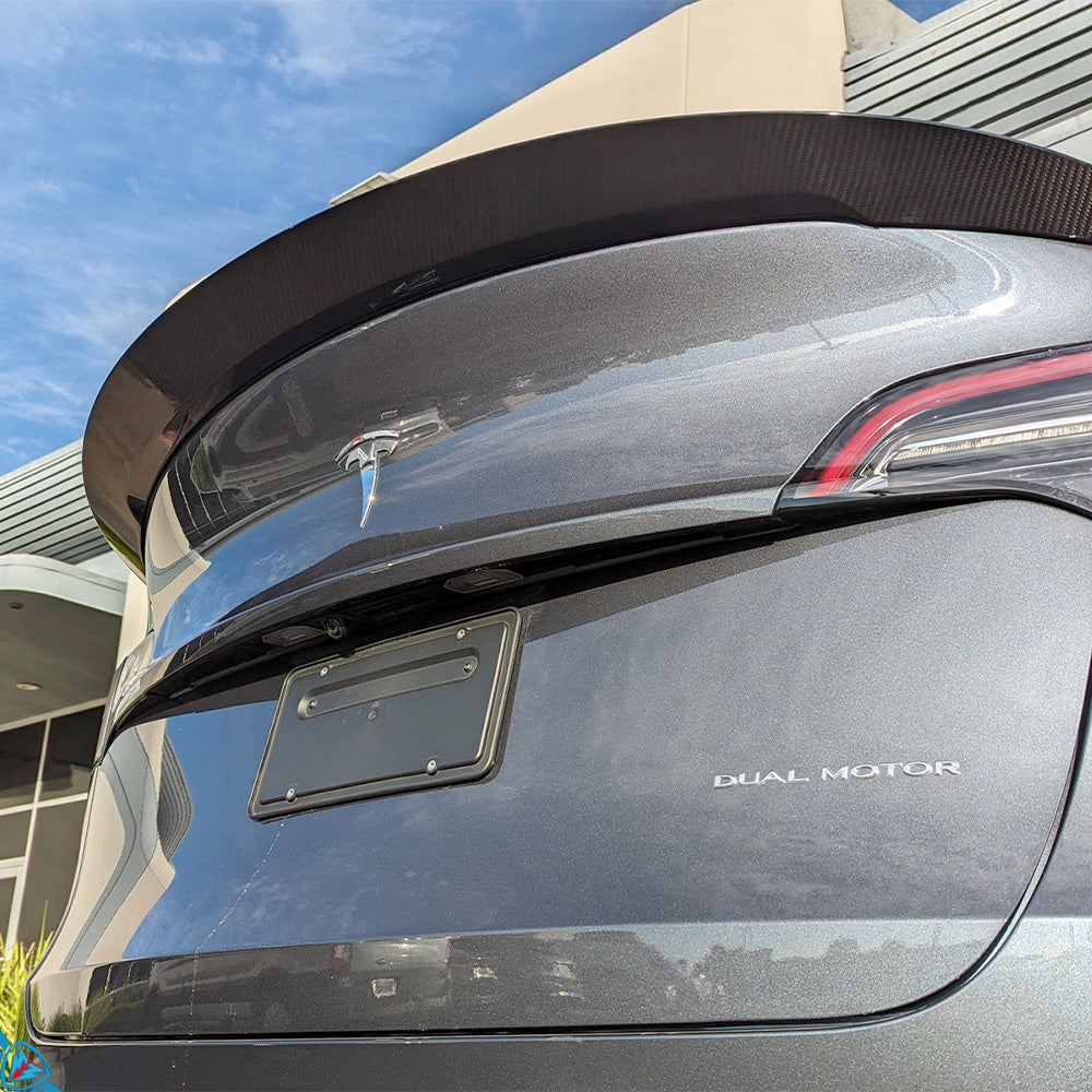 2020-2025 Tesla Model Y (1st-Gen) AGX Style Dry Carbon Fiber Trunk Spoiler | FYBR Aerodynamics