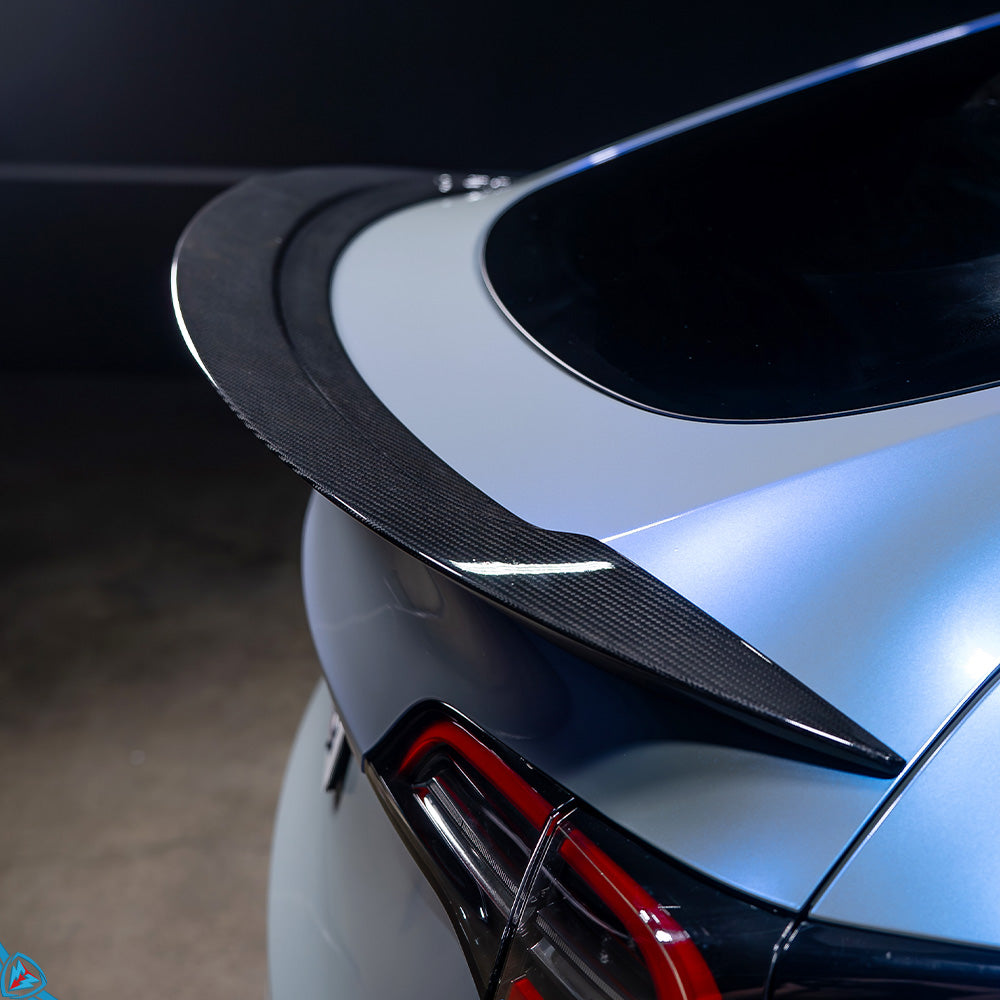 2020-2025 Tesla Model Y (1st-Gen) AGX Style Dry Carbon Fiber Trunk Spoiler | FYBR Aerodynamics