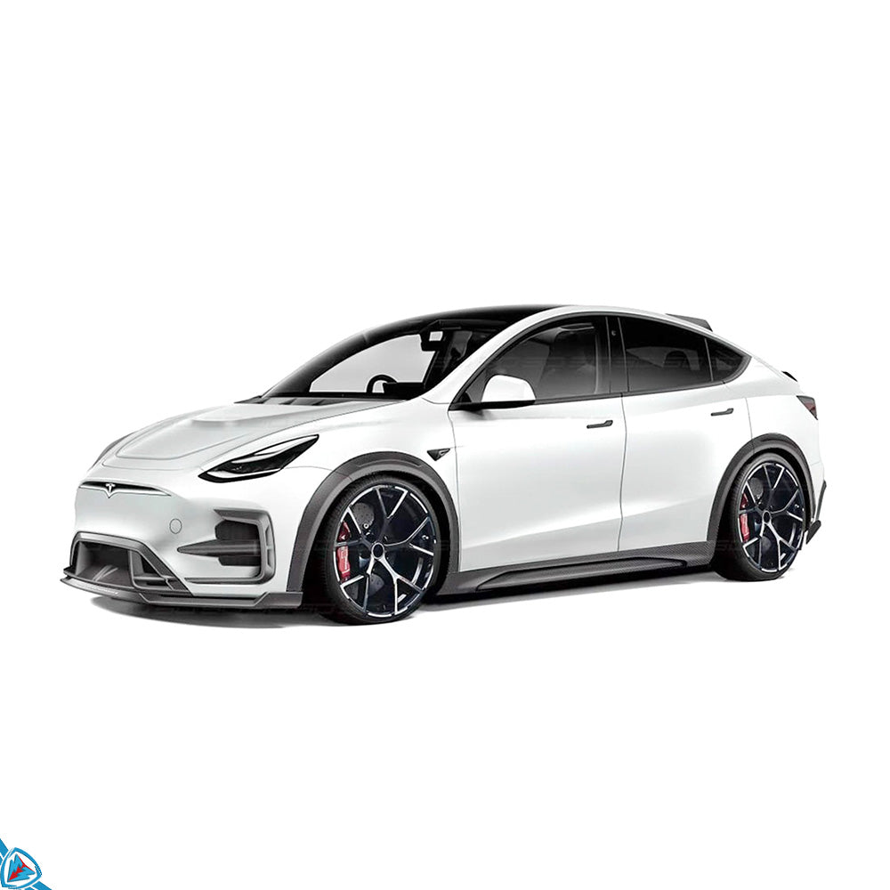 Tesla Model Y SDX Dry Carbon Fiber Fender Flares | FYBR Aerodynamics Secondary image
