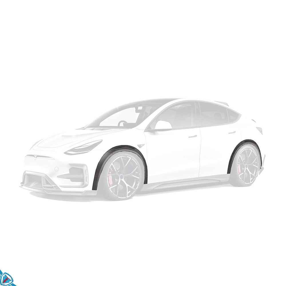 Tesla Model Y SDX Dry Carbon Fiber Fender Flares | FYBR Aerodynamics Main image