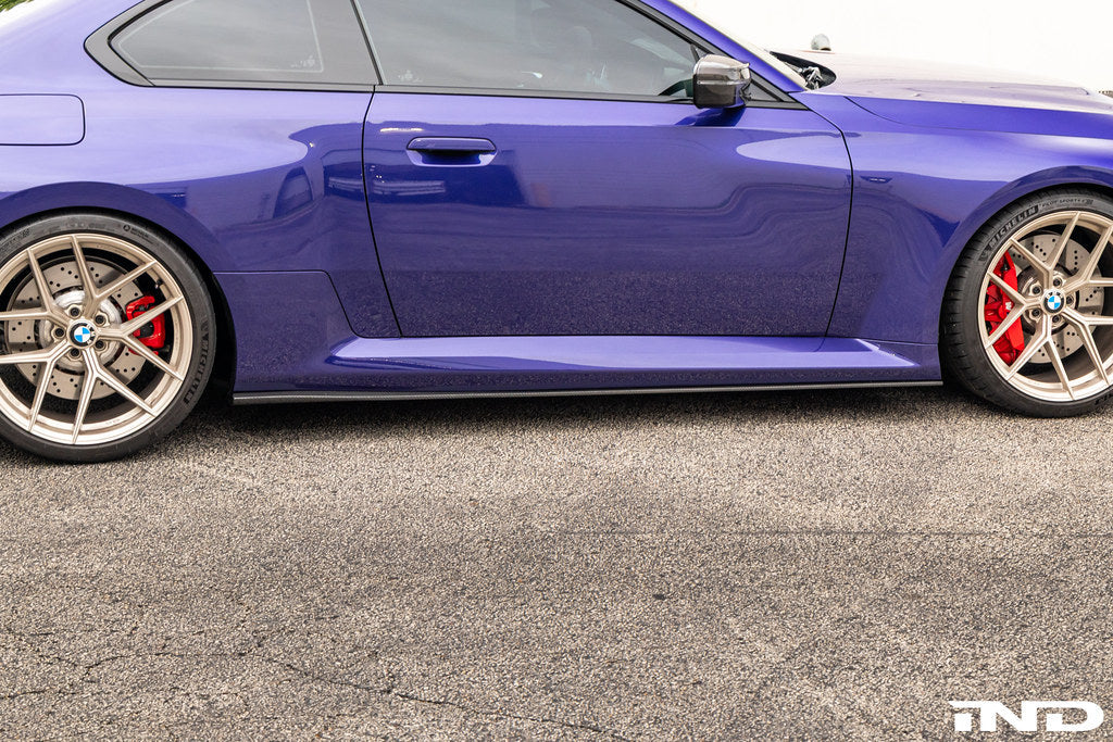 2023+ BMW M2 (G87) TR87 Pre-Preg Carbon Fiber Flat Side Skirt Set | Trevora
