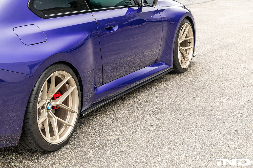 2023+ BMW M2 (G87) TR87 Pre-Preg Carbon Fiber Flat Side Skirt Set | Trevora