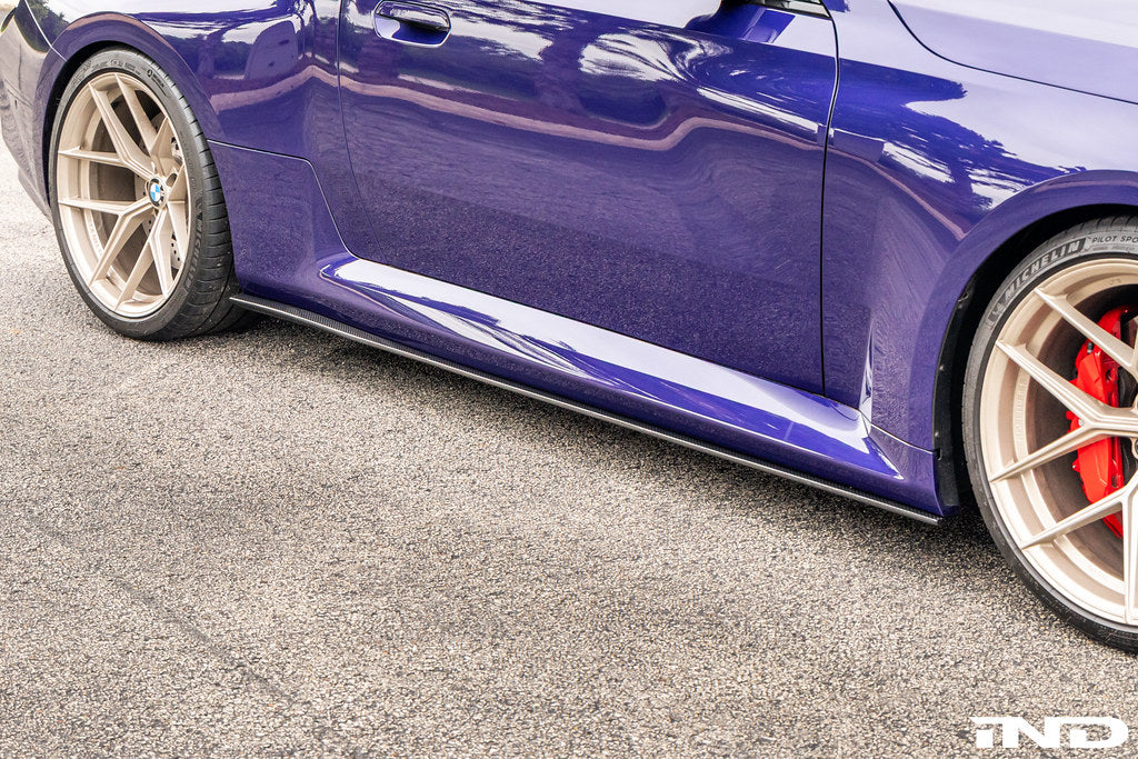 2023+ BMW M2 (G87) TR87 Pre-Preg Carbon Fiber Flat Side Skirt Set | Trevora