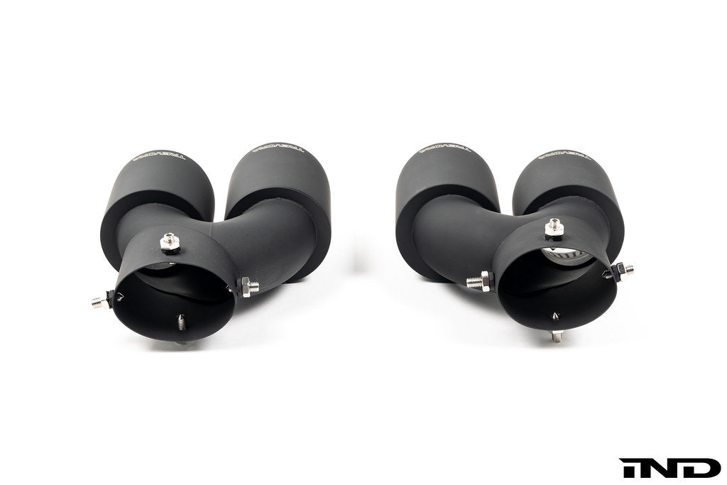 2020+ BMW M240i (G42) & M340i (G20) & M440i (G22/G26) Cerakote Black Quad Exhaust Tip Set | Trevora