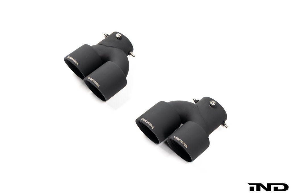 2020+ BMW M240i (G42) & M340i (G20) & M440i (G22/G26) Cerakote Black Quad Exhaust Tip Set | Trevora