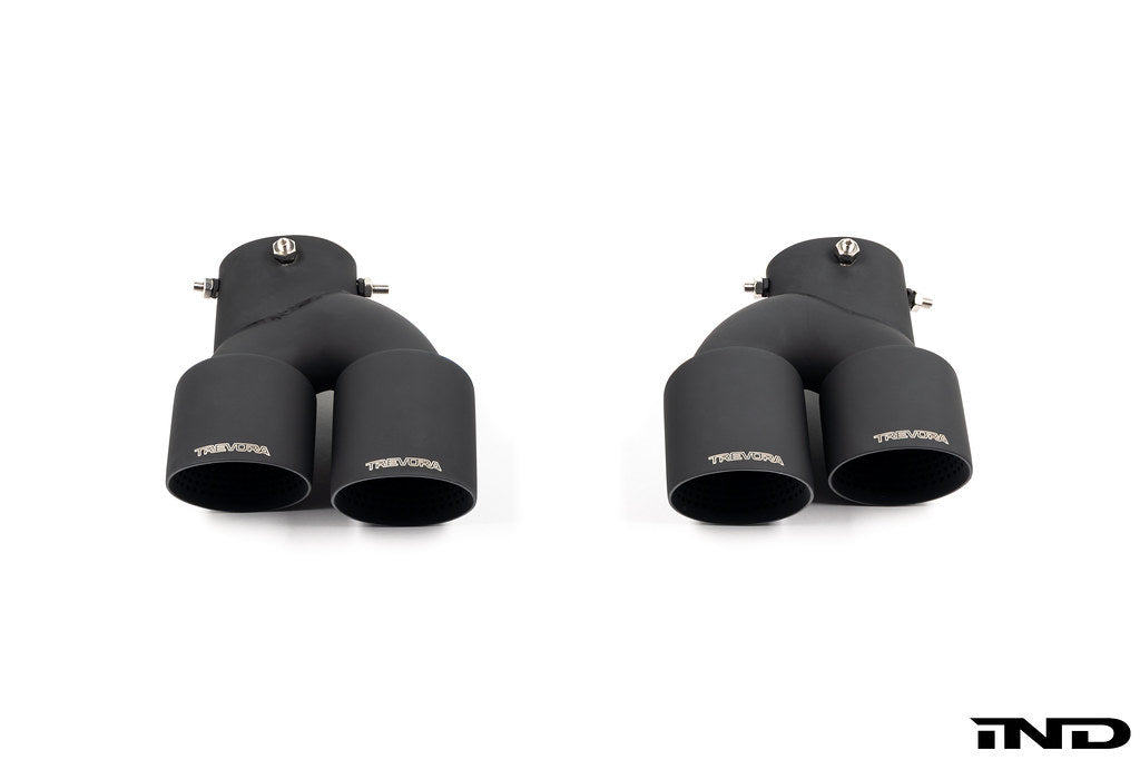 2020+ BMW M240i (G42) & M340i (G20) & M440i (G22/G26) Cerakote Black Quad Exhaust Tip Set | Trevora Main image