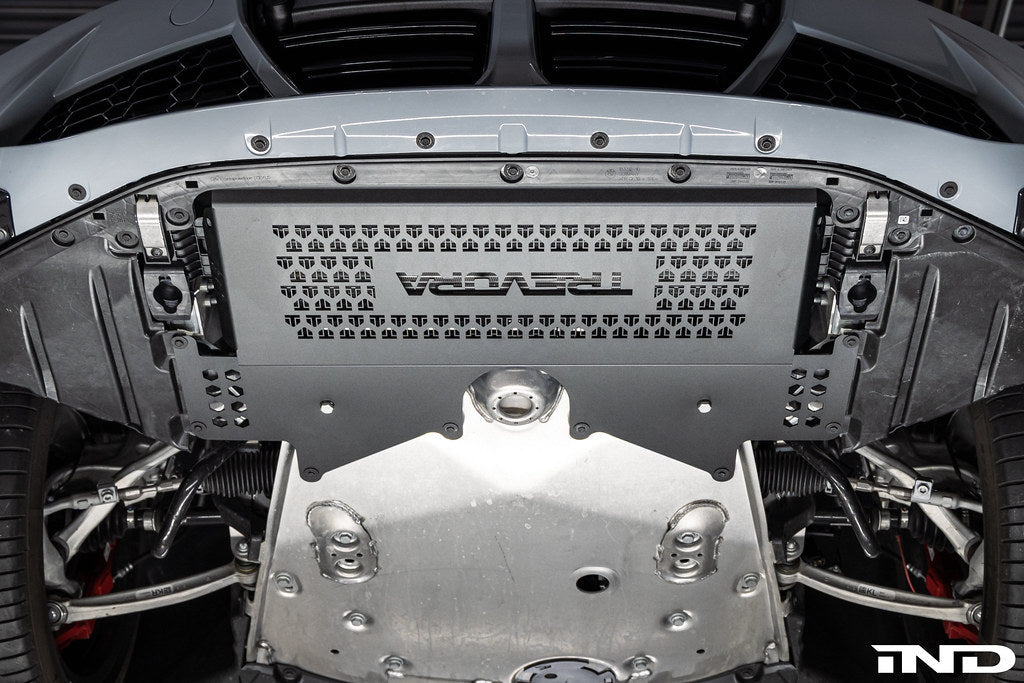 2021+ BMW M2 (G87) & M3 (G80) & M4 (G82/G83) Aluminum Oil Cooler Guard Skid Plate Under Tray | Trevora Secondary image