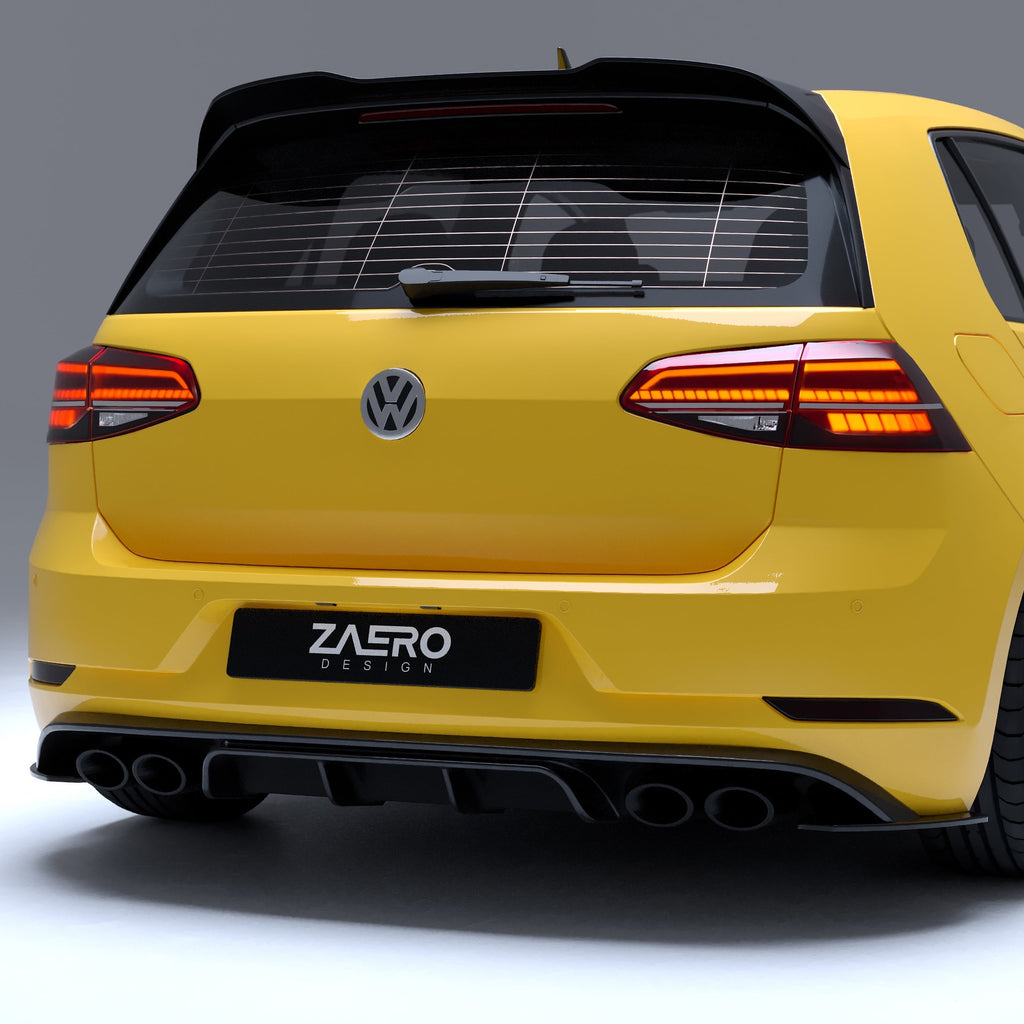 2014-2020 Volkswagen Golf GTI & R (MK7/MK7.5) EVO-1 Gloss Black ABS Rear Spoiler | Zaero Design USA