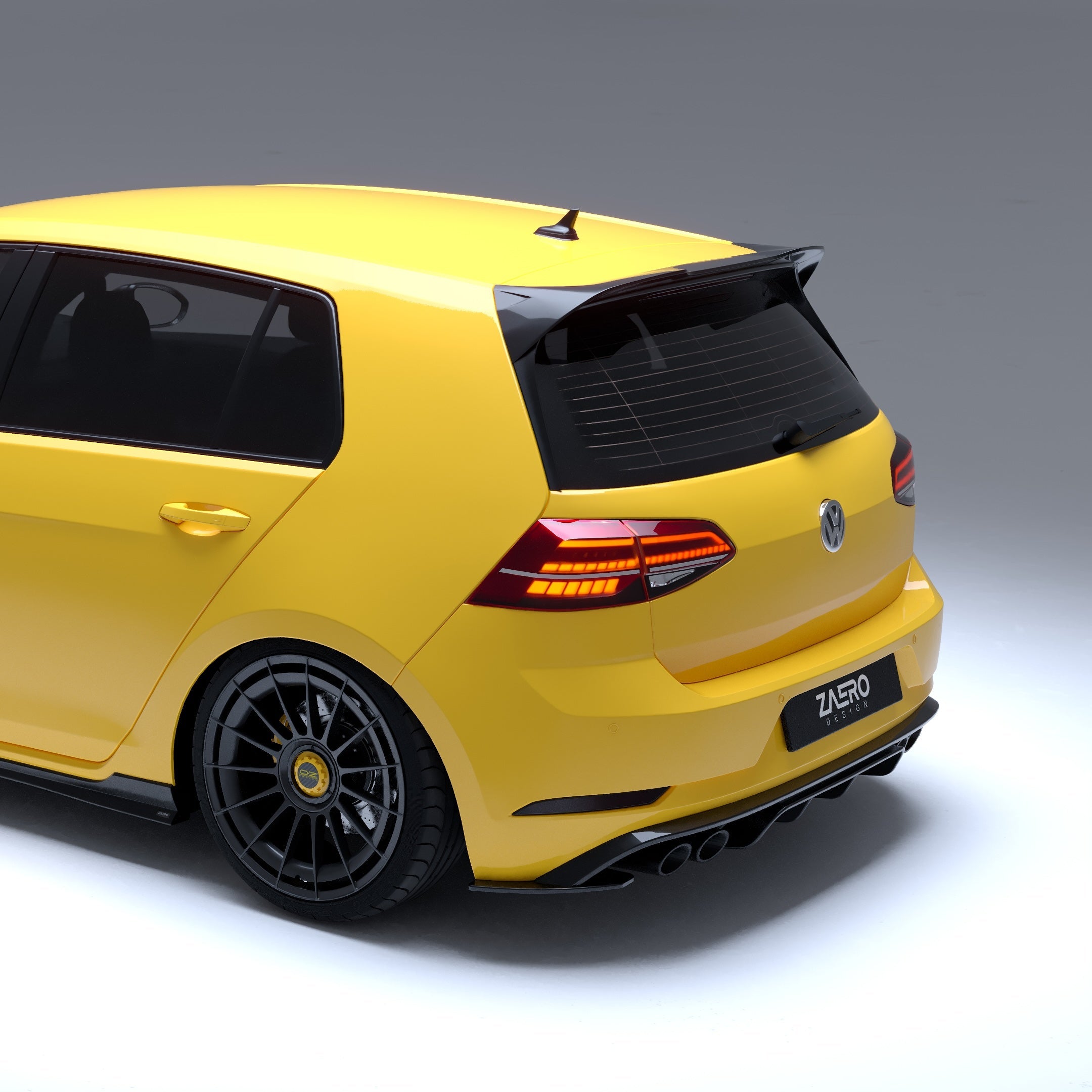 2014-2020 Volkswagen Golf GTI & R (MK7/MK7.5) EVO-1 Gloss Black ABS Rear Spoiler | Zaero Design USA