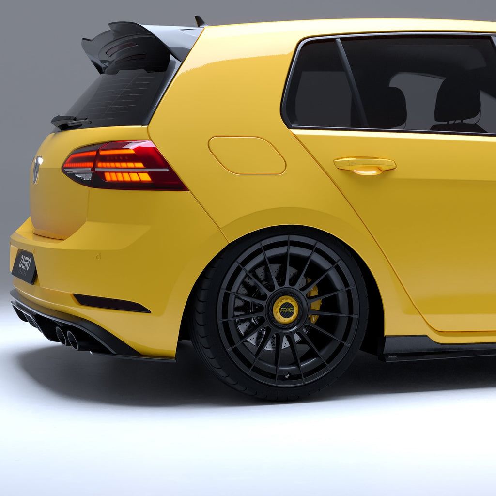 2014-2020 Volkswagen Golf GTI & Golf R (MK7/MK7.5) EVO-1 Style Gloss Black Side Skirt Extensions | Zaero Design USA